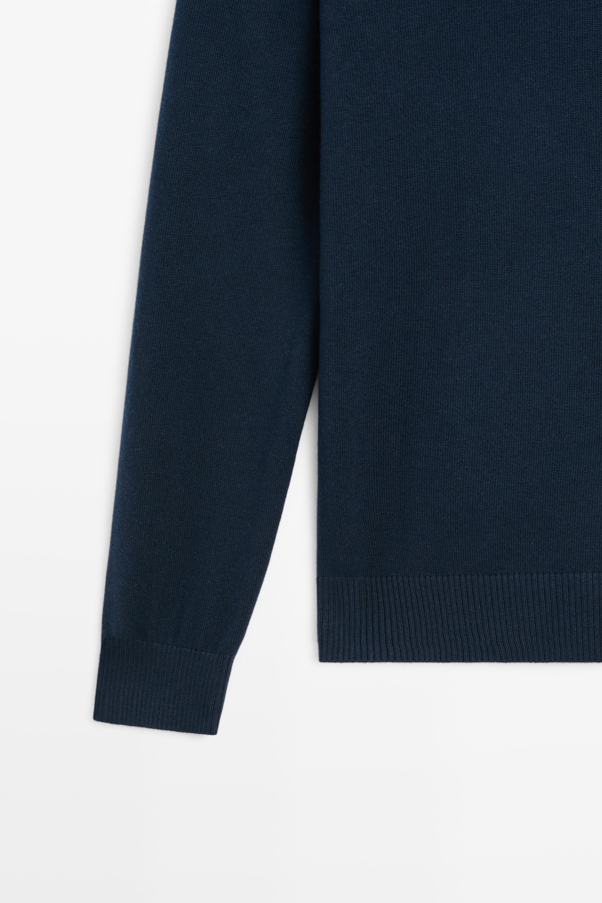 Cotton blend knit sweater